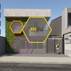 Projeto-Bercario-Bee-Kids-Fachada-Principal-3D